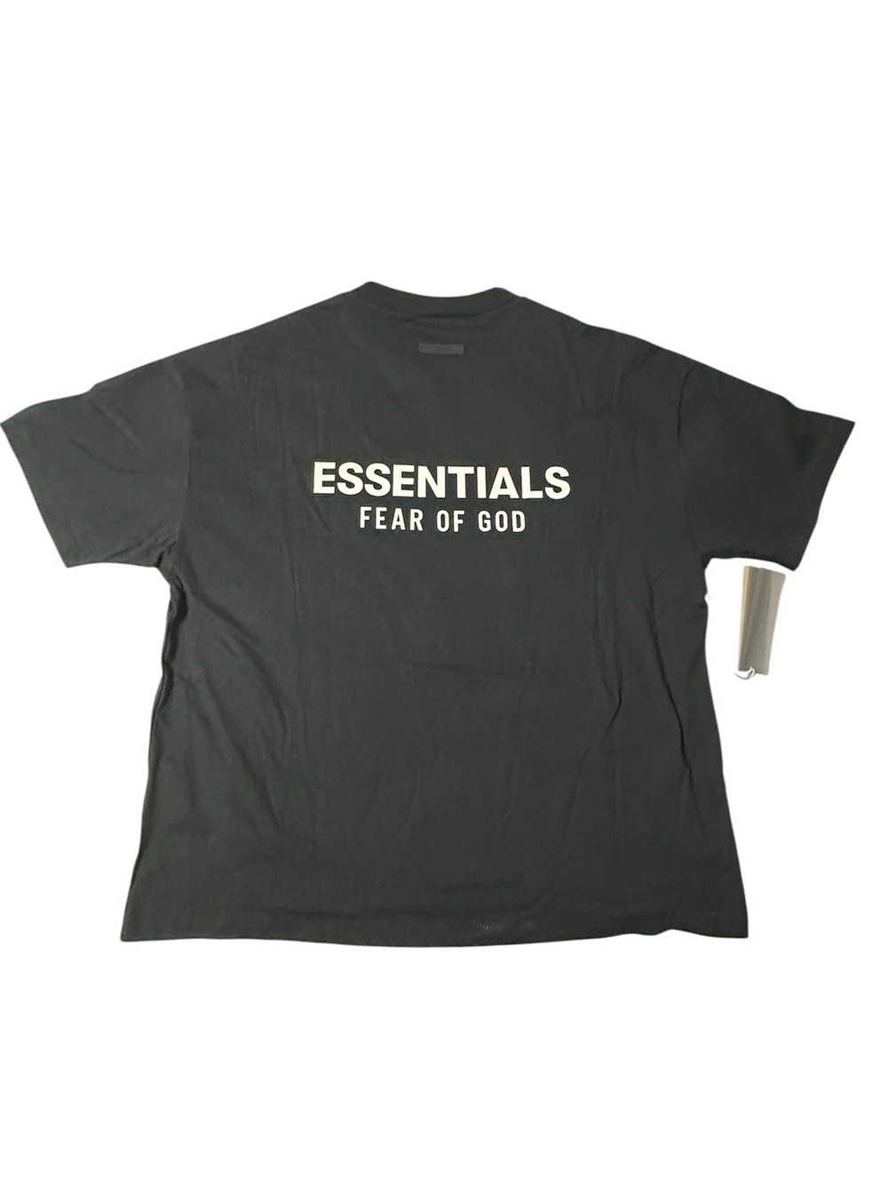 Fear of God ESSENTIALS Black Oversized Back Logo Tee Size S